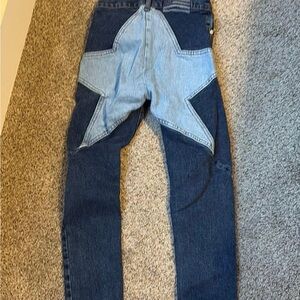 REVICE Blue Skinny Jeans with Star Design